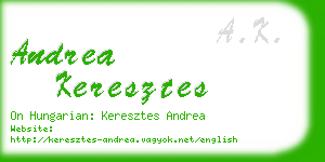 andrea keresztes business card